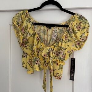Almost Famous Yellow Floral Blouse